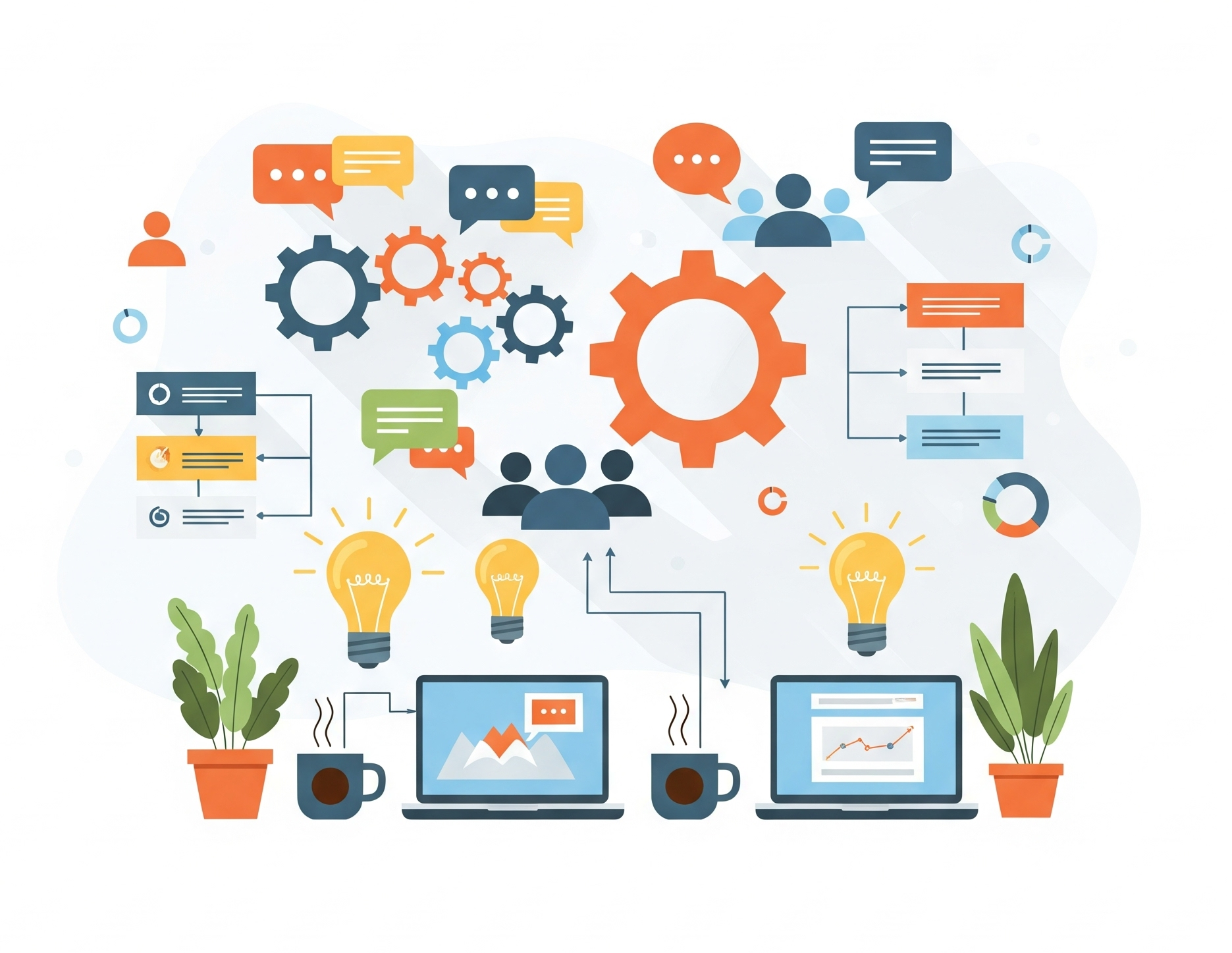 Modern home interior showcasing various household products